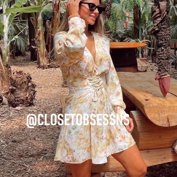 Zara floral print dress bloggers favorite NWT - Picture 9 of 12